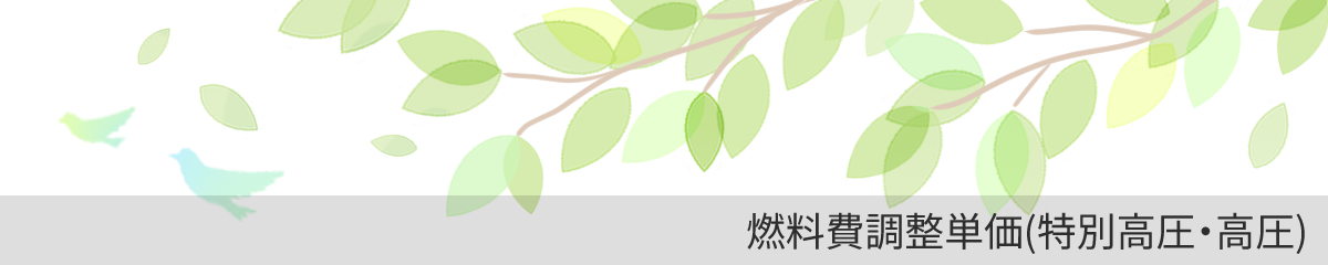 燃料費調整単価(特別高圧・高圧)
